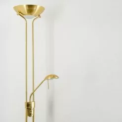 Hofstein Rom Deckenfluter LED Messing, 2-flammig -Leseleuchten Speichern rom deckenfluter 8501 3