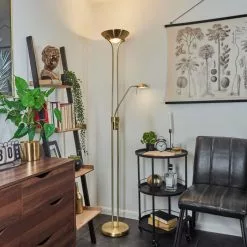 Hofstein Rom Stehleuchte Messing, 2-flammig -Leseleuchten Speichern rom stehleuchte h3552490 8