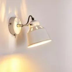 Hofstein Safari Wandleuchte Wei&szlig;, 1-flammig -Leseleuchten Speichern safari wandleuchte h3012826 do4 21