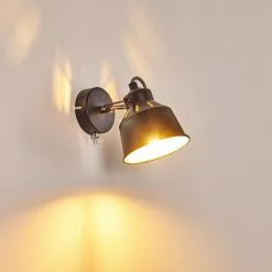 Hofstein Safari Wandleuchte Schwarz, 1-flammig -Leseleuchten Speichern safari wandleuchte h3012864 do4 14