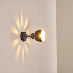 Hofstein Safari Wandleuchte Schwarz, 1-flammig -Leseleuchten Speichern safari wandleuchte h3012864 do4 16