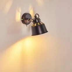 Hofstein Safari Wandleuchte Schwarz, 1-flammig -Leseleuchten Speichern safari wandleuchte h3012864 do4 17