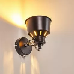 Hofstein Safari Wandleuchte Schwarz, 1-flammig -Leseleuchten Speichern safari wandleuchte h3012864 do4 25