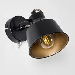 Hofstein Safari Wandleuchte Schwarz, 1-flammig -Leseleuchten Speichern safari wandleuchte h3012864 do4 4