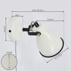 Hofstein Selki Wandleuchte Schwarz, Weiß, 1-flammig 15 Hofstein Selki Wandleuchte Schwarz, Weiß, 1-flammig -Leseleuchten Speichern selki wandleuchte h3018927 3