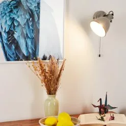 Hofstein Selki Wandleuchte Schwarz, Grau, 1-flammig -Leseleuchten Speichern selki wandleuchte h3018934 10