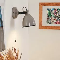 Hofstein Selki Wandleuchte Schwarz, Grau, 1-flammig -Leseleuchten Speichern selki wandleuchte h3018934 8