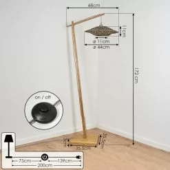 Hofstein Shelbourne Stehleuchte Naturfarben, 1-flammig -Leseleuchten Speichern shelbourne stehleuchte h3608869 3