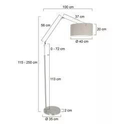 Steinhauer Prestige Chic Stehleuchte Stahl geb&uuml;rstet, 1-flammig -Leseleuchten Speichern steinhauer prestige chic stehleuchte 8101st 4
