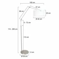 Steinhauer Prestige Chic Stehleuchte Stahl geb&uuml;rstet, 1-flammig -Leseleuchten Speichern steinhauer prestige chic stehleuchte 8102st 4