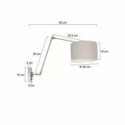 Steinhauer Prestige Chic Wandleuchte Stahl geb&uuml;rstet, 1-flammig -Leseleuchten Speichern steinhauer prestige chic wandleuchte 8107st 5