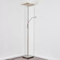 Hofstein Thyolo Deckenfluter LED Stahl geb&uuml;rstet, 2-flammig -Leseleuchten Speichern thyolo deckenfluter h3166215 do1 20