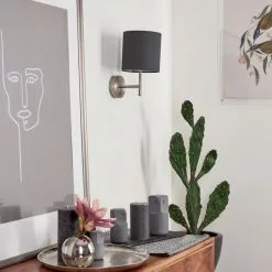 Hofstein Tise Wandleuchte Nickel-Matt, 1-flammig -Leseleuchten Speichern tise wandleuchte h3575840 1