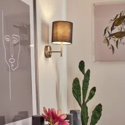 Hofstein Tise Wandleuchte Nickel-Matt, 1-flammig -Leseleuchten Speichern tise wandleuchte h3575840 10