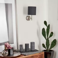 Hofstein Tise Wandleuchte Nickel-Matt, 1-flammig -Leseleuchten Speichern tise wandleuchte h3575840 11