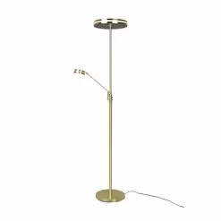 Trio Leuchten Franklin Stehleuchte LED Messing, 2-flammig