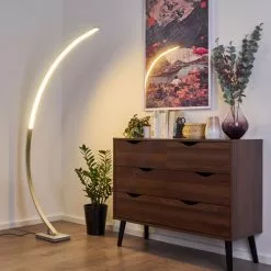 Hofstein Uttorp Stehleuchte LED Silber, 1-flammig -Leseleuchten Speichern uttorp stehleuchte h3390511 10