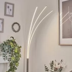 Hofstein Uttorp Stehleuchte LED Nickel-Matt, 3-flammig -Leseleuchten Speichern uttorp stehleuchte h3552407 9