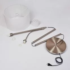 Hofstein Vezza Stehleuchte Nickel-Matt, 2-flammig -Leseleuchten Speichern vezza stehleuchte h3454053 4