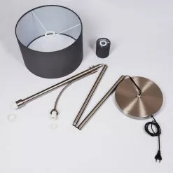 Hofstein Vezza Stehleuchte Nickel-Matt, 2-flammig -Leseleuchten Speichern vezza stehleuchte h3454077 4