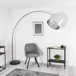 Hofstein Volos Bogenlampe Nickel-Matt, Schwarz, 1-flammig -Leseleuchten Speichern volos bogenlampe h3330968 10