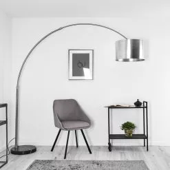 Hofstein Volos Bogenlampe Nickel-Matt, Schwarz, 1-flammig -Leseleuchten Speichern volos bogenlampe h3330968 6