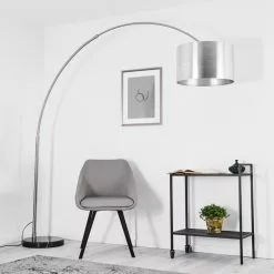 Hofstein Volos Bogenlampe Nickel-Matt, Schwarz, 1-flammig -Leseleuchten Speichern volos bogenlampe h3330968 7