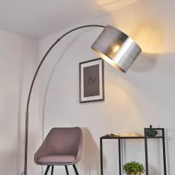 Hofstein Volos Bogenlampe Nickel-Matt, Schwarz, 1-flammig -Leseleuchten Speichern volos bogenlampe h3330968 9