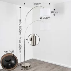 Hofstein Wiby Bogenleuchte Nickel-Matt, 1-flammig -Leseleuchten Speichern wiby bogenleuchte h3259986 do1 1