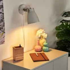 Hofstein Witaba Wandleuchte Nickel-Matt, Wei&szlig;, 1-flammig -Leseleuchten Speichern witaba wandleuchte h3414231 10