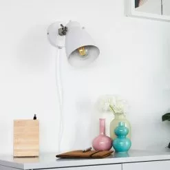 Hofstein Witaba Wandleuchte Nickel-Matt, Wei&szlig;, 1-flammig -Leseleuchten Speichern witaba wandleuchte h3414231 9