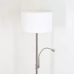 Hofstein Yuruyacu Stehleuchte LED Nickel-Matt, 2-flammig -Leseleuchten Speichern yuruyacu stehleuchte h3576809 7
