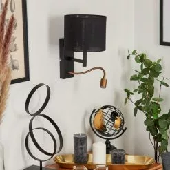 Hofstein Yuruyacu Wandleuchte LED Messing, Schwarz, 2-flammig -Leseleuchten Speichern yuruyacu wandleuchte h3575529 11