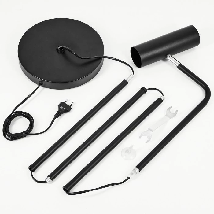 Hofstein Zuoz Stehleuchte Chrom, Schwarz, 1-flammig 5 Hofstein Zuoz Stehleuchte Chrom, Schwarz, 1-flammig – Bild 5